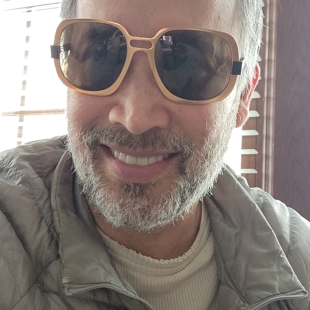 Vintage Mod Rose Gold/Silver/Black Metal Sunglasses - Picture 7 of 7